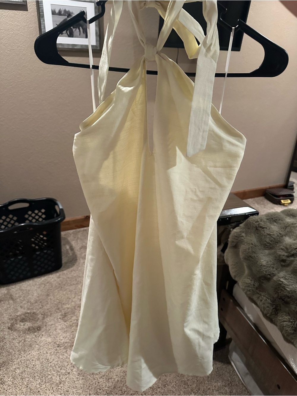 Hello Molly Pale Yellow Halter Dress